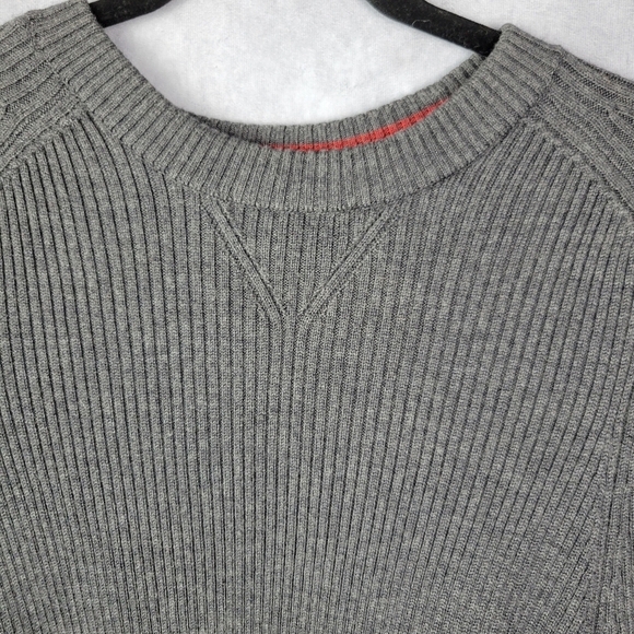 HUGO Hugo Boss Gray Extra Fine Merino Crewneck Sweater Size L - Picture 3 of 11